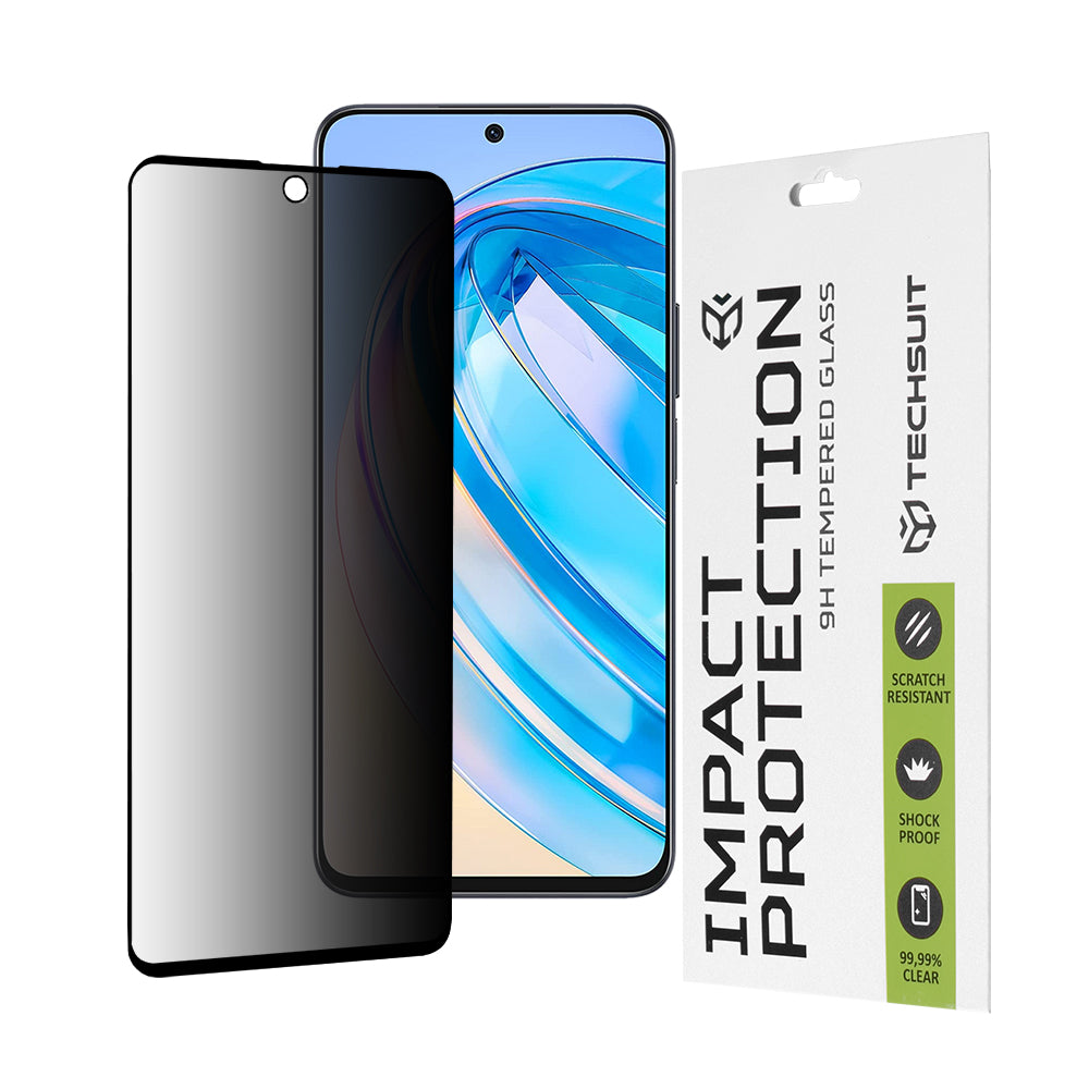 Стъклен протектор за Honor X8a 111D Privacy Full Glue Techsuit