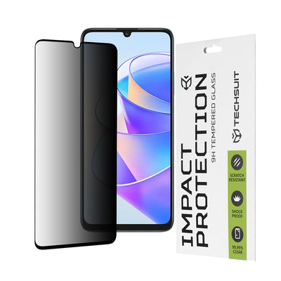 Стъклен протектор за Honor X7a 111D Privacy Full Glue Techsuit