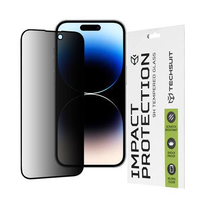 Стъклен протектор за iPhone 14 Pro 111D Privacy Full Glue Techsuit