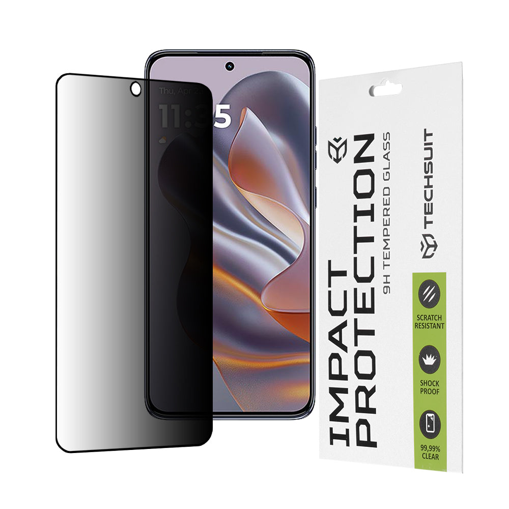 Стъклен протектор за Motorola Edge 50 Neo 111D Privacy Full Glue Techsuit