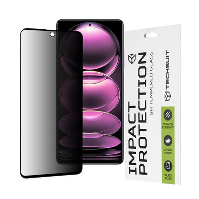 Стъклен протектор за Xiaomi Redmi Note 12 Pro 5G / 12 Pro+ / Poco X5 Pro 111D Privacy Full Glue Techsuit